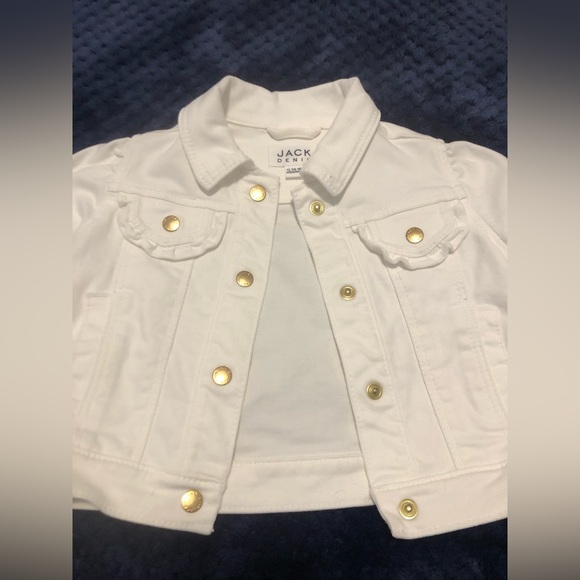 Janie and jack denim puff sleeve jacket - Picture 4 of 6